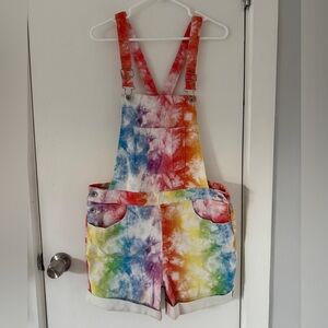 Colorful Tie-Dye M Overalls